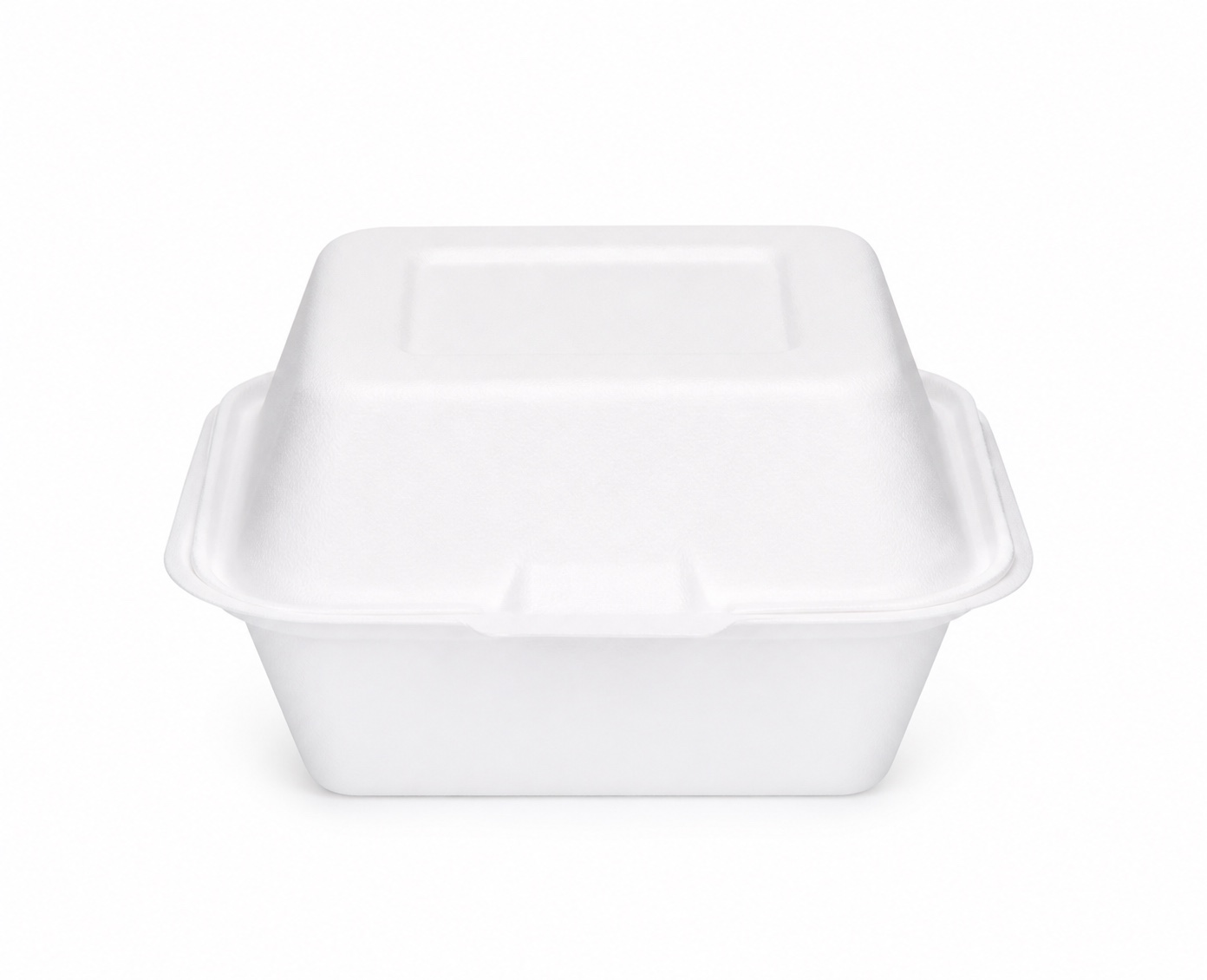 White bagasse burger box 6 inches