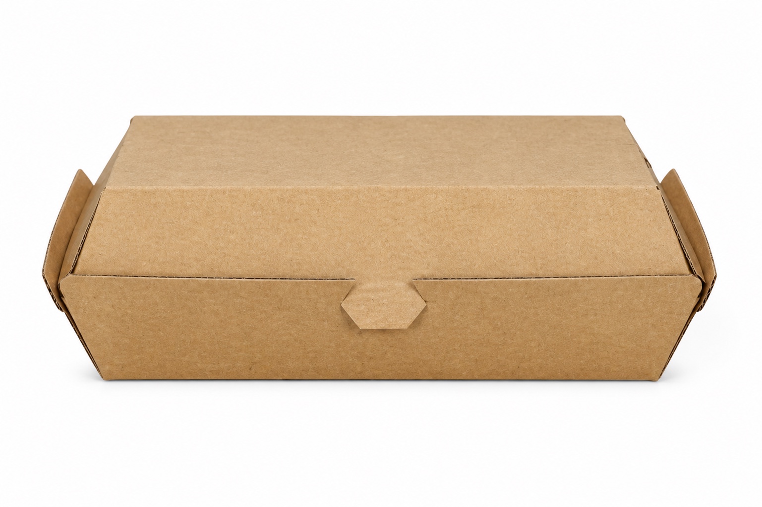 Large corrugated kraft burger box